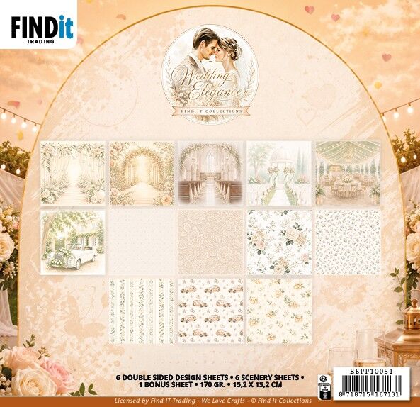 Find It Collection - Paperpack - Wedding Elegance - 15,2 x 15,2 cm