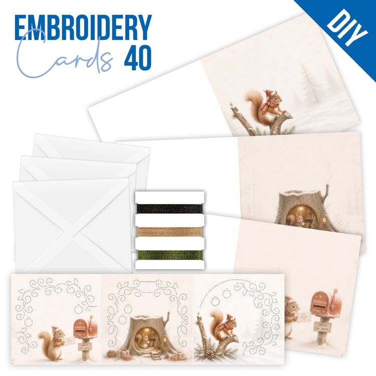 Stitch and Do Cards 40 - Christmas Squirrel