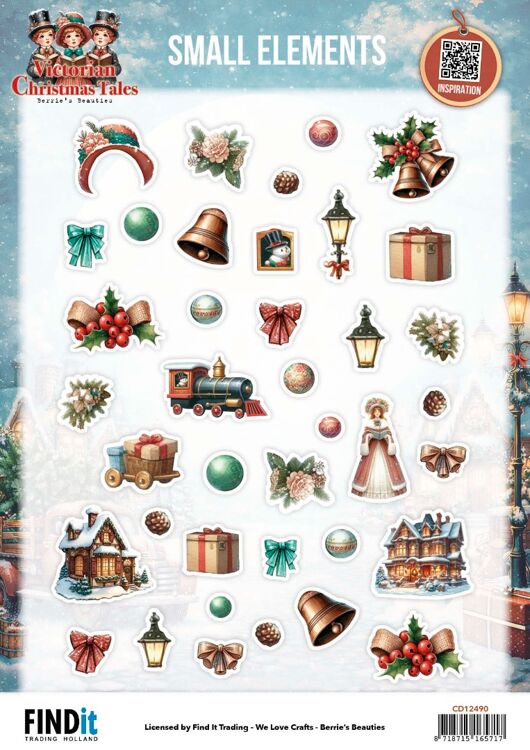 Cutting Sheet - Berries Beauties - Victorian Christmas Tales - Small Elements