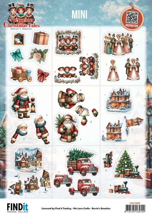 Cutting Sheet - Berries Beauties - Victorian Christmas Tales - Mini
