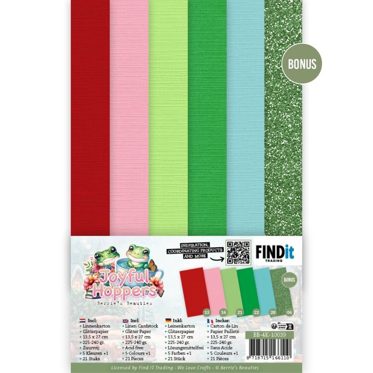 Linen Cardstock Pack - Berries Beauties - Joyful Hoppers - 4K