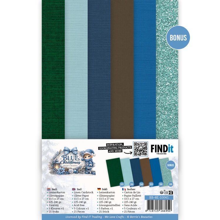 Kartonpaket „Linen“ – Berries Beauties – Blue Christmas – 4K