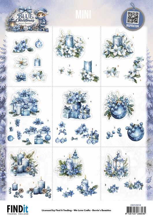 Stanzbogen – Berries Beauties – Blue Christmas – Mini