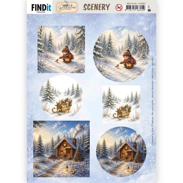 Scenery Push out – Berries Beauties – Good Old Christmas (Kostenloses Blatt HJ258)