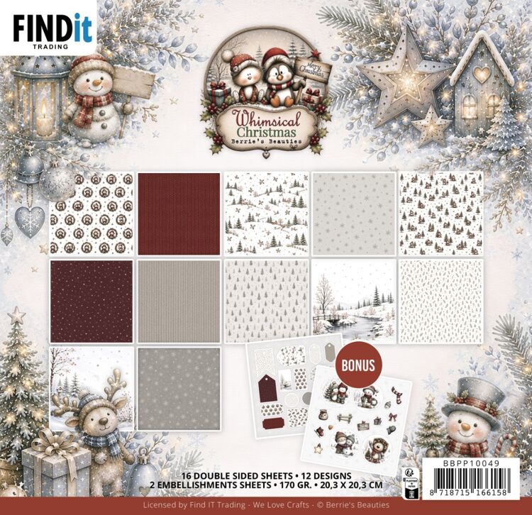 Paperpack – Berries Beauties – Whimsical Christmas 20 x 20 cm